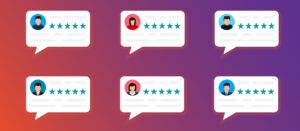 graphic showing 5-star reviews for testimonials