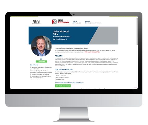 picture of John McLeod on his Sales Xceleration profile page.