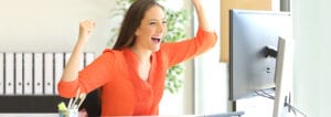 happy website client