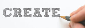 graphic image of the word create